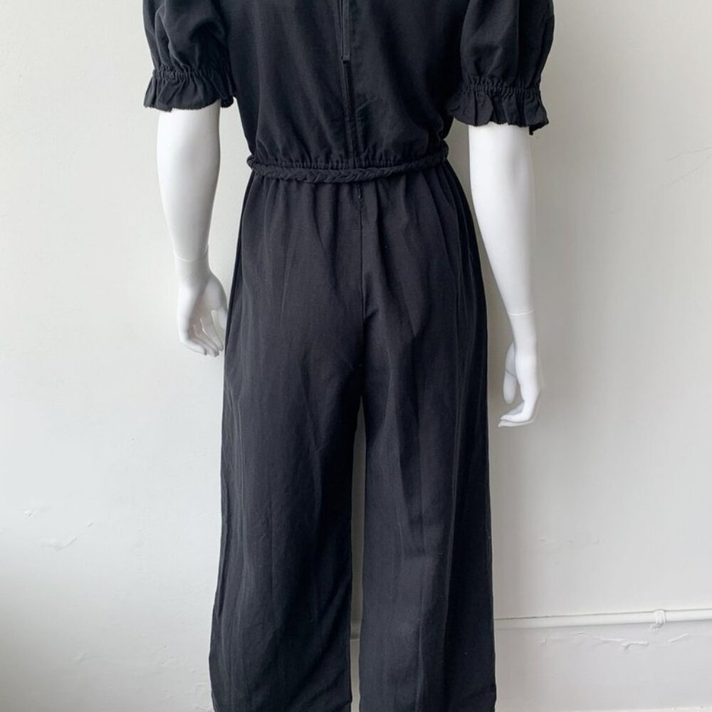 Apiece Apart Chabrol Jumpsuite Black Size 0 Tencel Linen - Picture 4 of 17